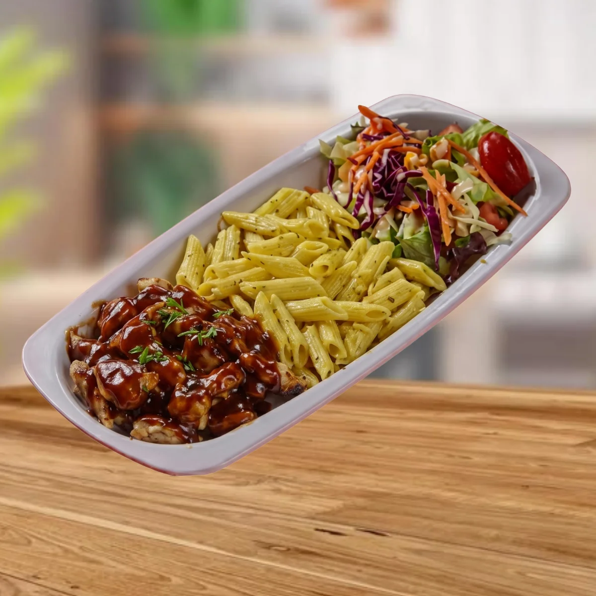 Barbekü Soslu Tavuk Salata Makarna